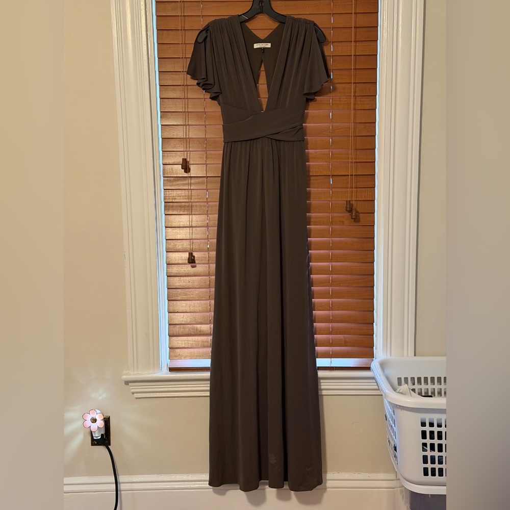 Halston Heritage Chocolate Brown Dress NEW